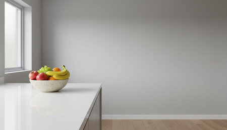 Clean Interior Room Scene Background for Creative Designの写真素材