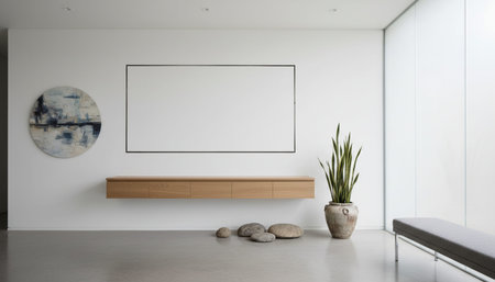 Clean Interior Room Scene Background for Creative Design