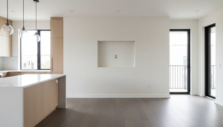 Clean Interior Room Scene Background for Creative Design