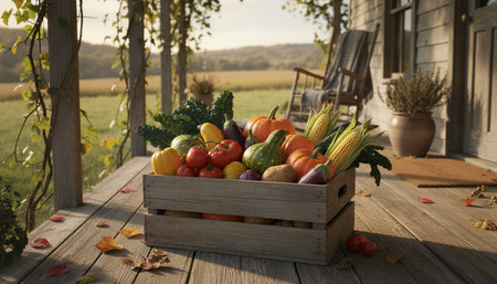 Natural Farm and Garden Elements Background