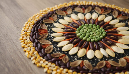 Natural Farm and Garden Elements Backgroundの写真素材