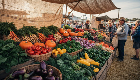 Natural Farm and Garden Elements Background