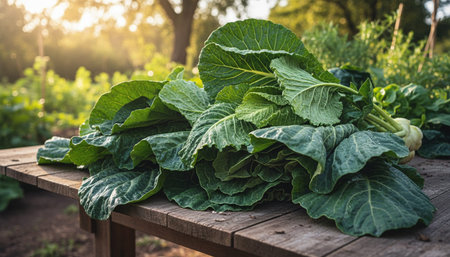 Natural Farm and Garden Elements Background
