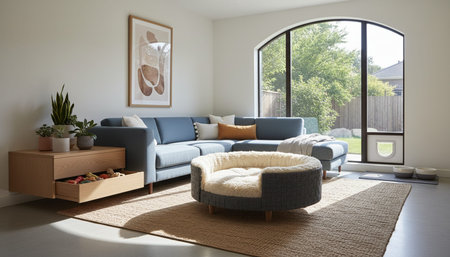 Modern Indoor Interior Space Background Photo for Creative Designの写真素材