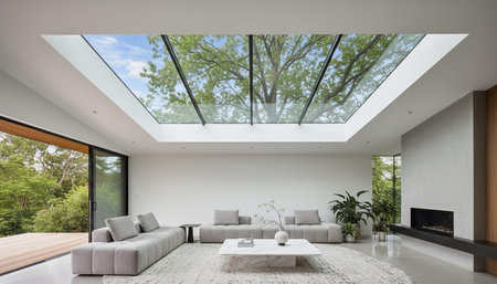 Modern Indoor Interior Space Background Photo for Creative Design