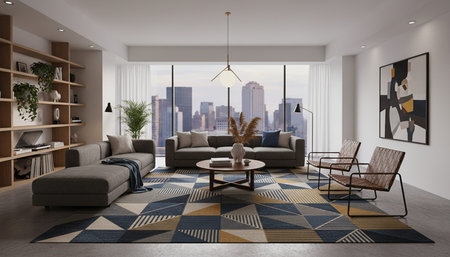 Modern Indoor Interior Space Background Photo for Creative Design