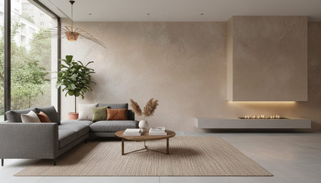 Modern Indoor Interior Space Background Photo for Creative Design