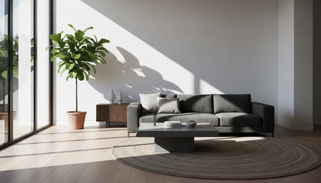 Modern Indoor Interior Space Background Photo for Creative Design
