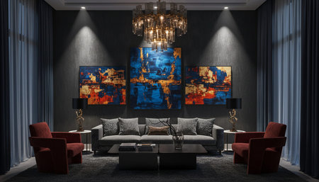Modern Indoor Interior Space Background Photo for Creative Design