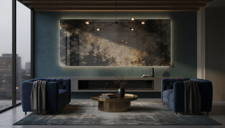 Modern Indoor Interior Space Background Photo for Creative Design