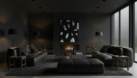 Modern Indoor Interior Space Background Photo for Creative Design