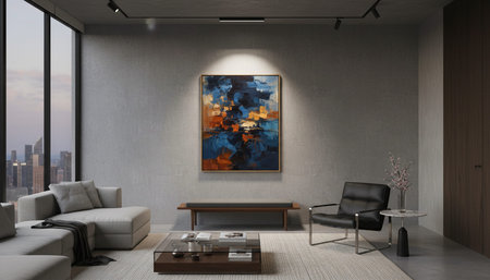 Modern Indoor Interior Space Background Photo for Creative Design