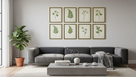 Modern Indoor Interior Space Background Photo for Creative Design