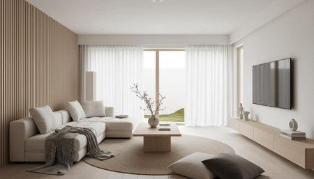 Modern Indoor Interior Space Background Photo for Creative Design