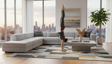 Modern Indoor Interior Space Background Photo for Creative Design
