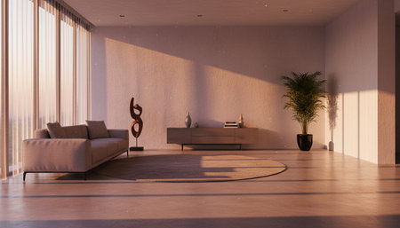 Modern Indoor Interior Space Background Photo for Creative Design