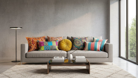 Modern Indoor Interior Space Background Photo for Creative Design