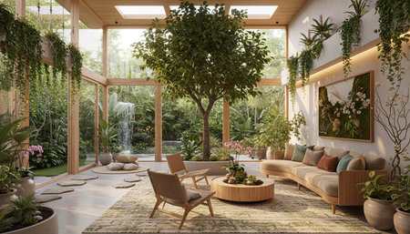 Modern Indoor Interior Space Background Photo for Creative Design