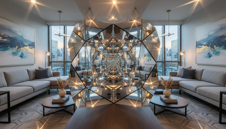 Modern Indoor Interior Space Background Photo for Creative Designの写真素材