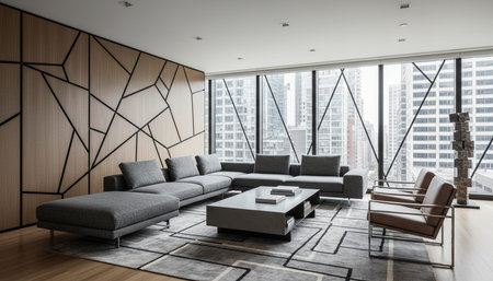 Modern Indoor Interior Space Background Photo for Creative Design