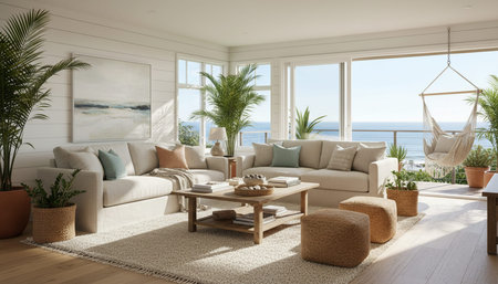 Modern Indoor Interior Space Background Photo for Creative Designの写真素材