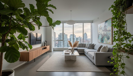 Modern Indoor Interior Space Background Photo for Creative Design