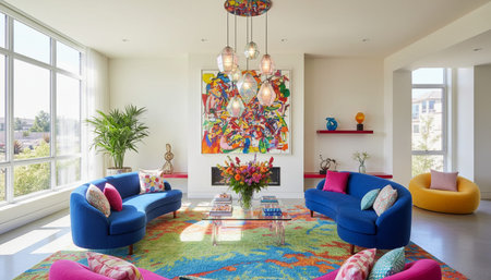 Modern Indoor Interior Space Background Photo for Creative Designの写真素材