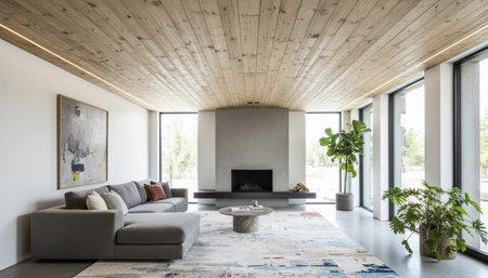 Modern Indoor Interior Space Background Photo for Creative Design