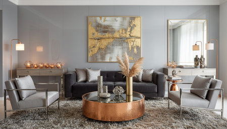 Modern Indoor Interior Space Background Photo for Creative Design