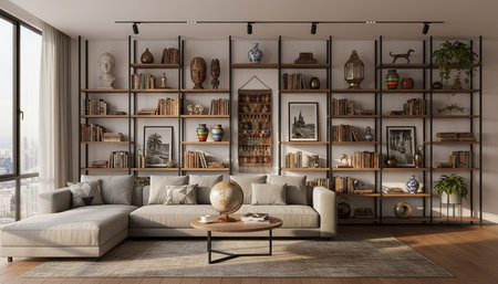 Modern Indoor Interior Space Background Photo for Creative Design