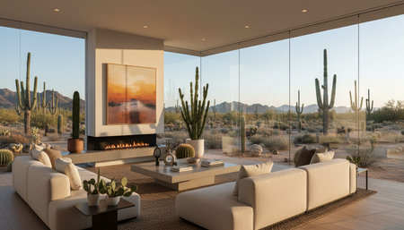 Modern Indoor Interior Space Background Photo for Creative Design