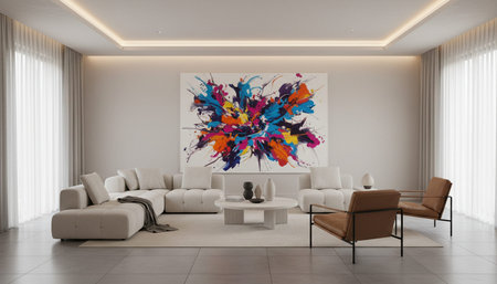 Modern Indoor Interior Space Background Photo for Creative Design