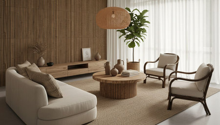 Modern Indoor Interior Space Background Photo for Creative Designの写真素材