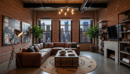 Modern Indoor Interior Space Background Photo for Creative Design