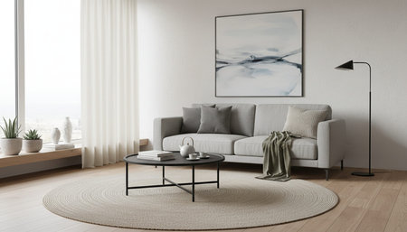 Modern Indoor Interior Space Background Photo for Creative Design