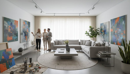 Modern Indoor Interior Space Background Photo for Creative Design