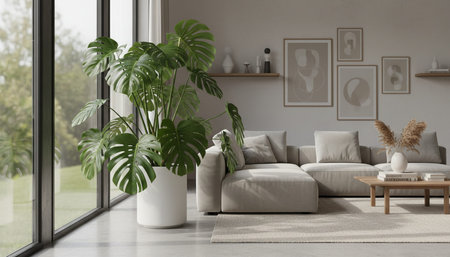 Modern Indoor Interior Space Background Photo for Creative Design