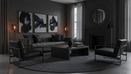 Modern Indoor Interior Space Background Photo for Creative Designの写真素材