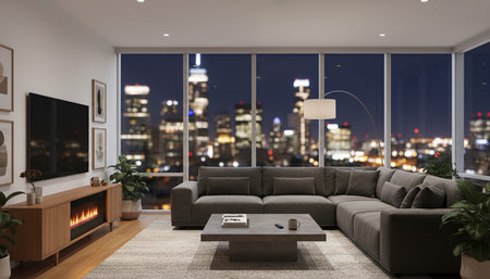 Modern Indoor Interior Space Background Photo for Creative Design