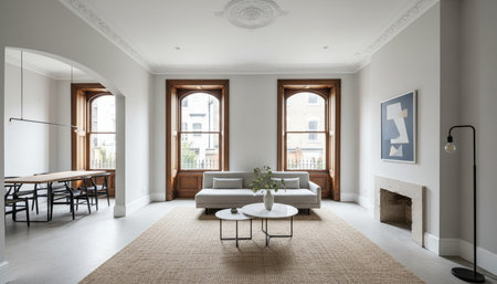 Modern Indoor Interior Space Background Photo for Creative Design