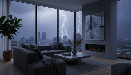 Modern Indoor Interior Space Background Photo for Creative Design