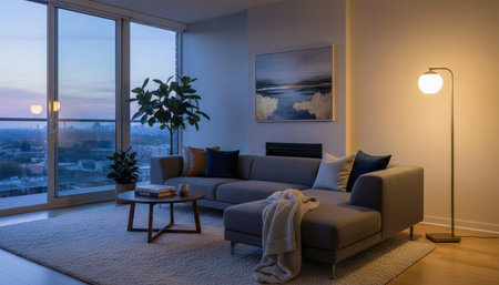 Modern Indoor Interior Space Background Photo for Creative Designの写真素材