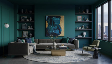 Modern Indoor Interior Space Background Photo for Creative Designの写真素材