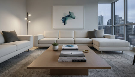 Modern Indoor Interior Space Background Photo for Creative Design