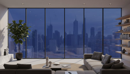 Modern Indoor Interior Space Background Photo for Creative Design