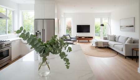 Modern Indoor Interior Space Background Photo for Creative Design