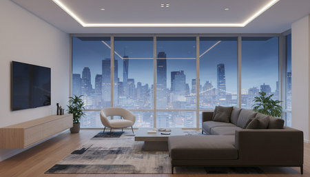 Modern Indoor Interior Space Background Photo for Creative Design
