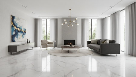 Modern Indoor Interior Space Background Photo for Creative Designの写真素材