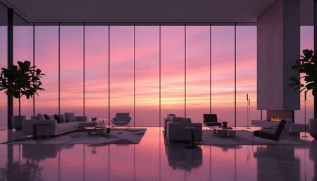 Modern Indoor Interior Space Background Photo for Creative Designの写真素材