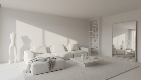 Modern Indoor Interior Space Background Photo for Creative Designの写真素材